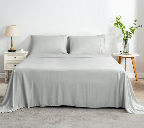 100%  BAMBOO BED SHEET SET (Flat & Fitted Sheets + Pillowcases)