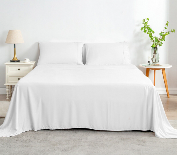 100%  BAMBOO BED SHEET SET (Flat & Fitted Sheets + Pillowcases)