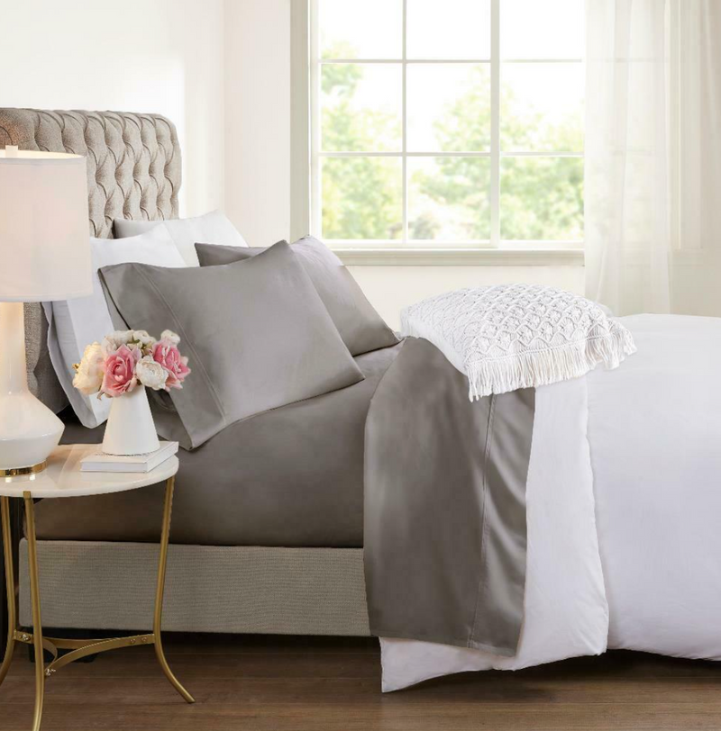 LUXURIOUS BAMBOO BED SHEET SET (Flat & Fitted Sheets + Pillowcases)