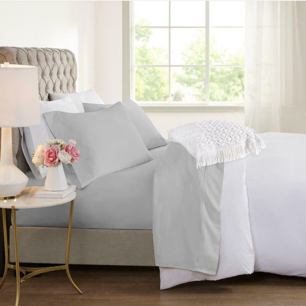 LUXURIOUS BAMBOO BED SHEET SET (Flat & Fitted Sheets + Pillowcases)